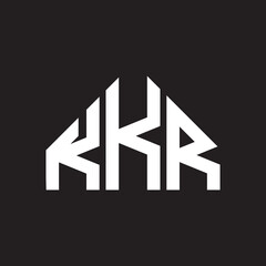 KKR letter logo design on black background. KKR  creative initials letter logo concept. KKR letter design.