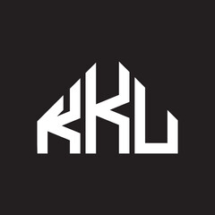 KKU letter logo design on black background. KKU  creative initials letter logo concept. KKU letter design.