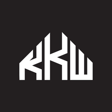 KKW letter logo design on black background. KKW  creative initials letter logo concept. KKW letter design.
