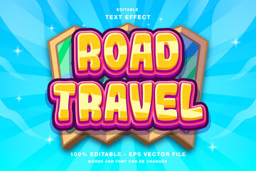 Road Travel Game Logo Text Effect