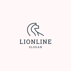 Lion logo icon design template vector illustration