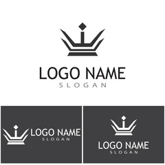 Crown Logo Template vector icon illustration design