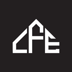CFE letter logo design on Black background. CFE creative initials letter logo concept. CFE letter design. 