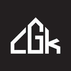 CGK letter logo design on Black background. CGK creative initials letter logo concept. CGK letter design. 