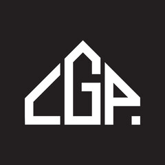 CGP letter logo design on Black background. CGP creative initials letter logo concept. CGP letter design. 