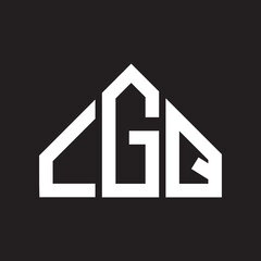 CGQ letter logo design on Black background. CGQ creative initials letter logo concept. CGQ letter design. 