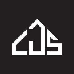 CJS letter logo design on Black background. CJS creative initials letter logo concept. CJS letter design. 