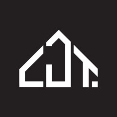 CJT letter logo design on Black background. CJT creative initials letter logo concept. CJT letter design. 