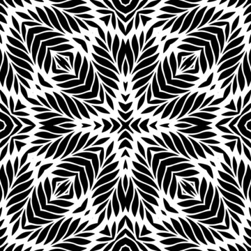 vector black and white seamless pattern. repeated pattern design. 