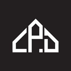 CPD letter logo design on Black background. CPD creative initials letter logo concept. CPD letter design. 