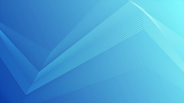 Blue cyan minimal curved lines abstract futuristic tech motion background. Seamless looping. Video animation Ultra HD 4K 3840x2160