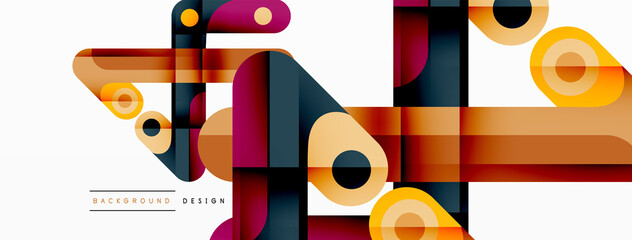 Lines geometric creative abstract background. Bright color line composition for wallpaper, banner, background or landing