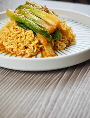 한국 음식 비빔 라면, 요리