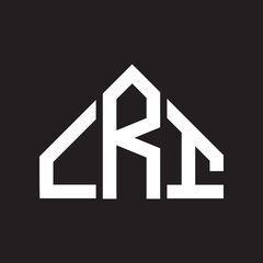 CRI letter logo design on Black background. CRI creative initials letter logo concept. CRI letter design. 
