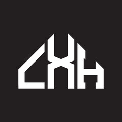 LXH letter logo design on black background. LXH  creative initials letter logo concept. LXH letter design.
