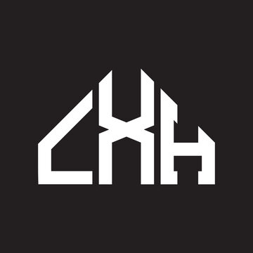 LXH letter logo design on black background. LXH  creative initials letter logo concept. LXH letter design.
