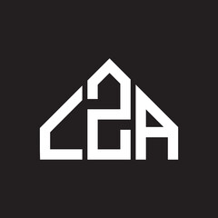 LZA letter logo design on black background. LZA  creative initials letter logo concept. LZA letter design.
