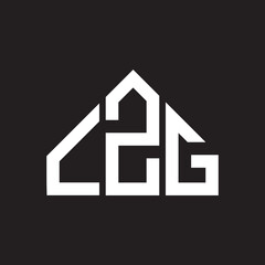 LZG letter logo design on black background. LZG  creative initials letter logo concept. LZG letter design.
