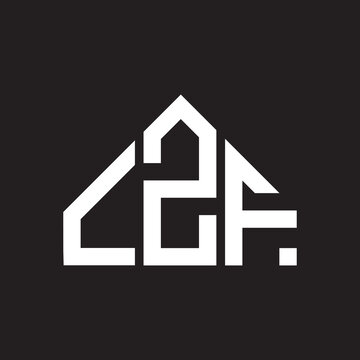 LZF letter logo design on black background. LZF  creative initials letter logo concept. LZF letter design.
