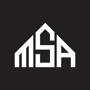 MSA letter logo design on black background. MSA creative initials letter logo concept. MSA letter design.