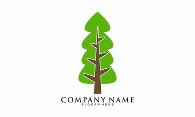 Spruce tree illustration vector logo