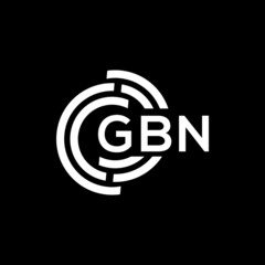 GBN letter logo design on black background. GBN  creative initials letter logo concept. GBN letter design.