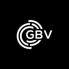 GBV letter logo design on black background. GBV  creative initials letter logo concept. GBV letter design.