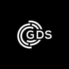 GDS letter logo design on black background. GDS  creative initials letter logo concept. GDS letter design.