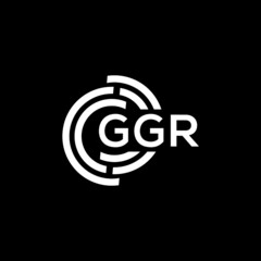 GGR letter logo design on black background. GGR  creative initials letter logo concept. GGR letter design.