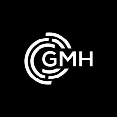 GMH letter logo design on black background. GMH  creative initials letter logo concept. GMH letter design.