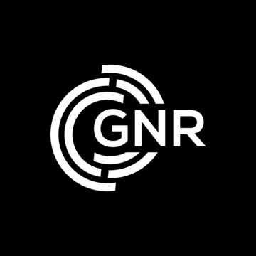 GNR letter logo design on black background. GNR  creative initials letter logo concept. GNR letter design.