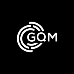 GQM letter logo design on black background. GQM  creative initials letter logo concept. GQM letter design.