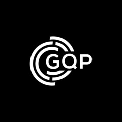 GQP letter logo design on black background. GQP  creative initials letter logo concept. GQP letter design.