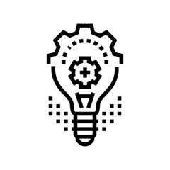 innovation light bulb line icon vector. innovation light bulb sign. isolated contour symbol black illustration