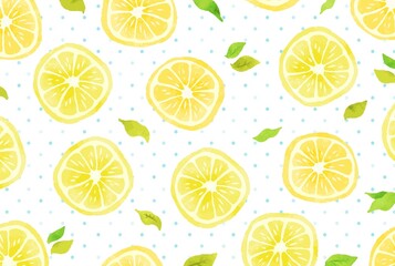 beautiful　watercolor　lemon　background　illustration