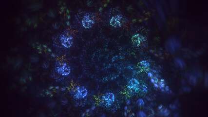 3D rendering abstract circle light background