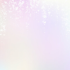 Obraz premium White heart love confettis. Valentine's day fallin