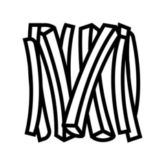 sticks carrot line icon vector. sticks carrot sign. isolated contour symbol black illustration