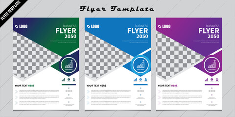 Corporate business flyer template with blue geometric shapes, Booklet Cover Design, Brochure Design for Marketing, Digital Marketing Agency Flyer, 
Flyer Template Design For Business.