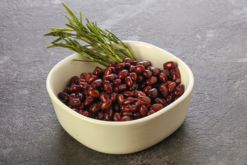 Vegan cuisine - black kidney in the bowl