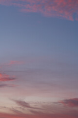 Orange purple sunset cloudscape backdrop