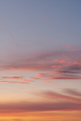 Orange purple sunset cloudscape backdrop