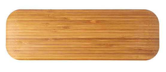 Wooden board isolated on white background, close up