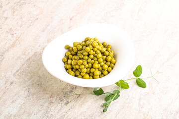 Marinated Green peas in the bowl