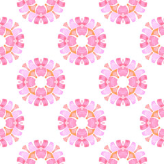 Arabesque hand drawn design. Orange amusing boho