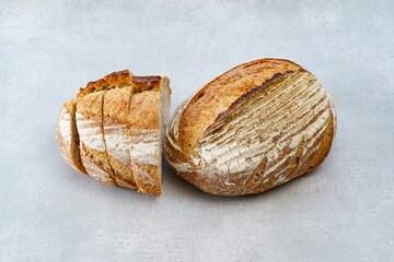 カットされたパンの断面