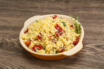 Vegetarian uisine - couscous with vegetables