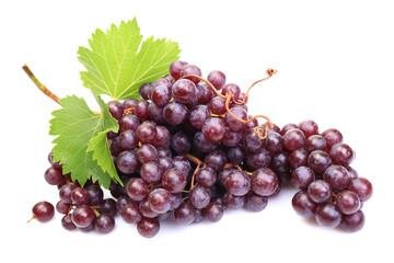 Grapes on a white background