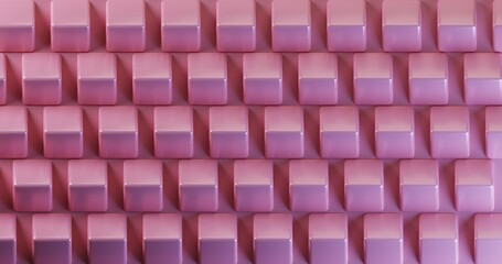 Obraz premium 3D render illustration of pink abstract geometric background or texture. 