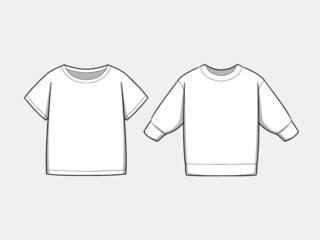 OUTLINE KIDS T-SHIRT AND KIDS SWEATER